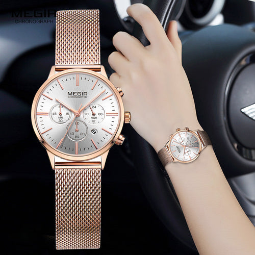 MEGIR Brand Luxury Women Watches Fashion Quartz Ladies Watch Sport Relogio Feminino Clock Wristwatch for Lovers Girl Friend 2011